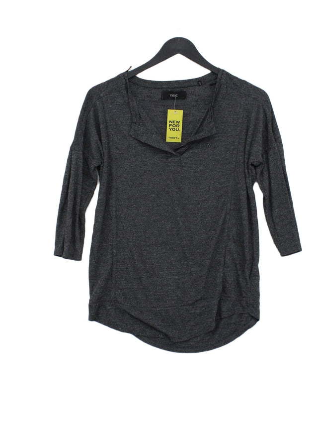 Next Women's Top UK 8 Grey Viscose with Polyester