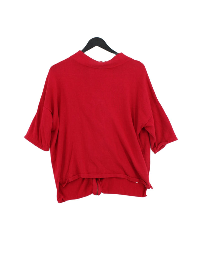 French Connection Women's Top S Red 100% Cotton
