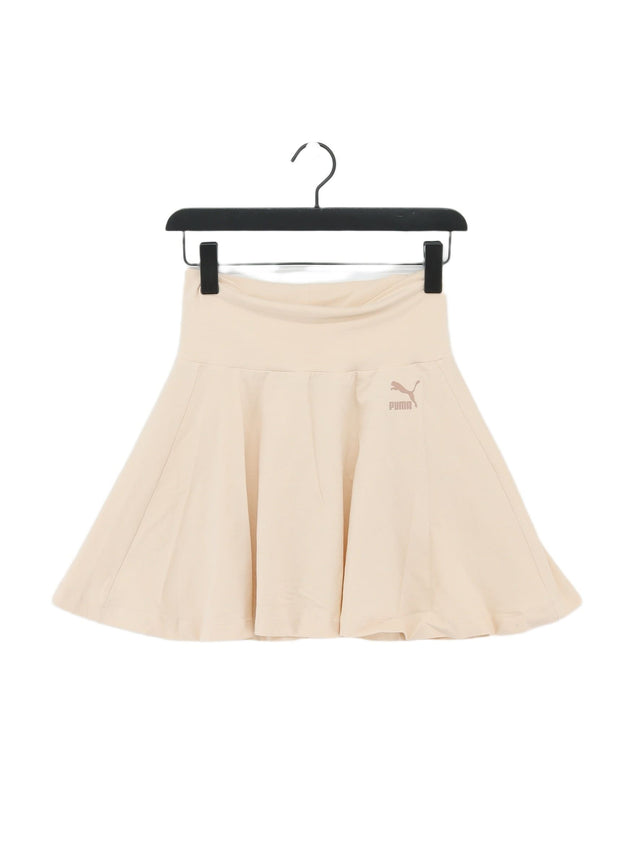 Puma Women's Mini Skirt S Cream Cotton with Elastane