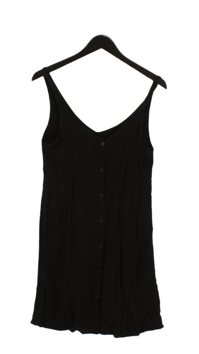 & Other Stories Women's Midi Dress UK 8 Black 100% Viscose
