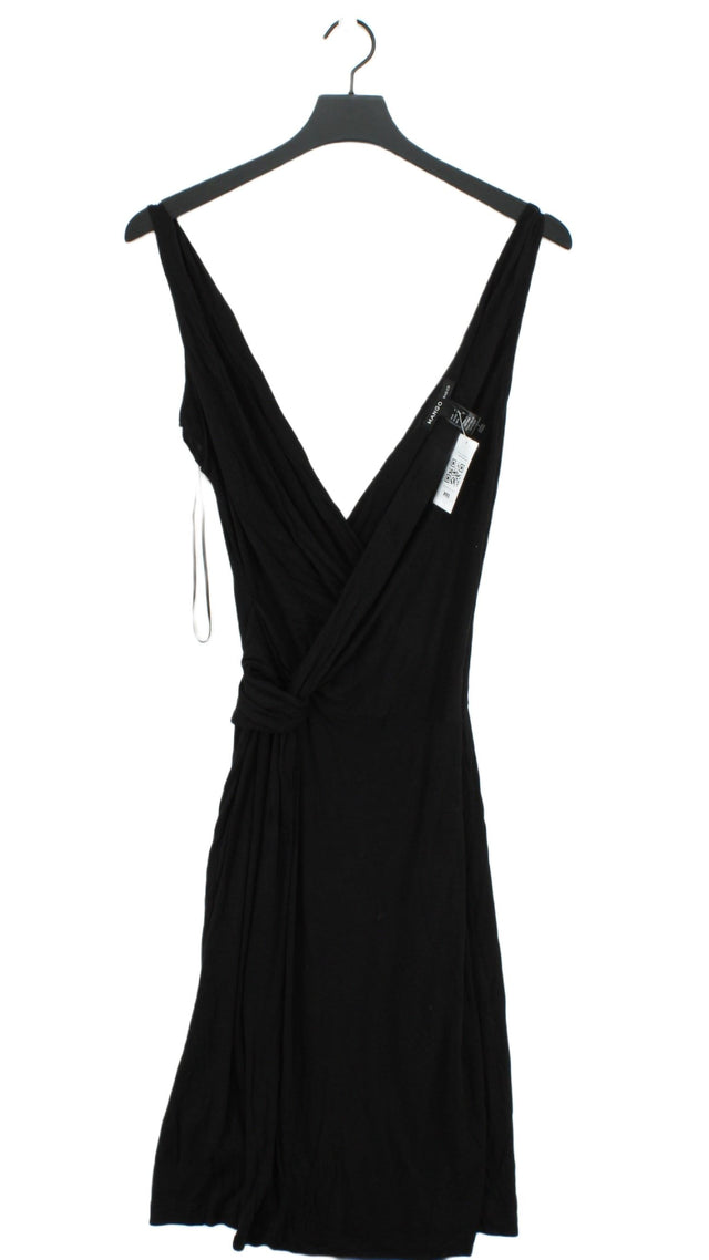 Mango Women's Midi Dress M Black 100% Viscose