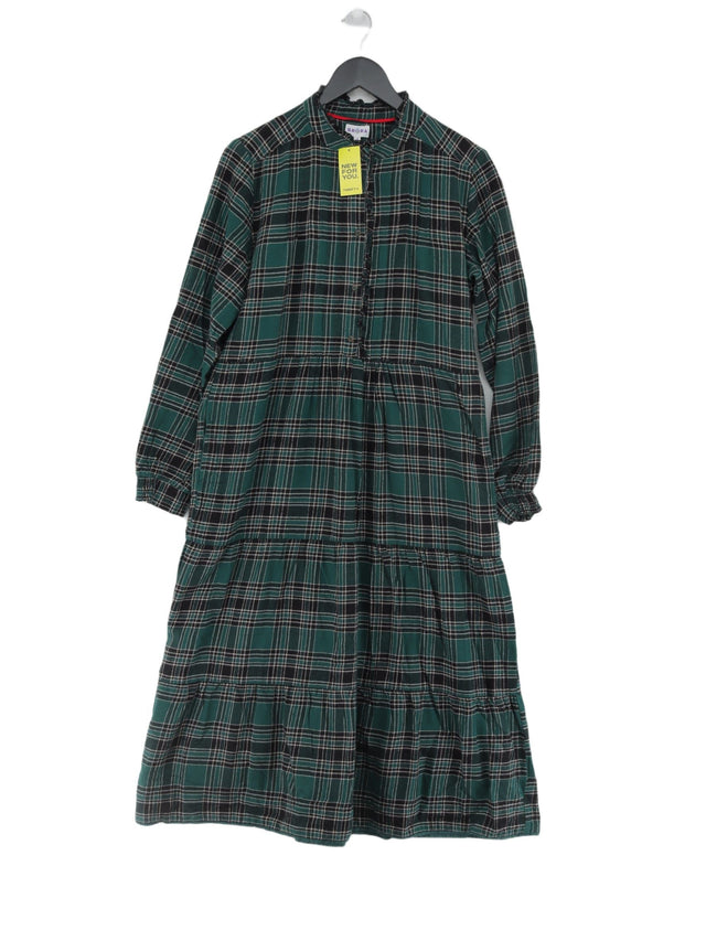 Brora Women's Maxi Dress UK 14 Green 100% Cotton