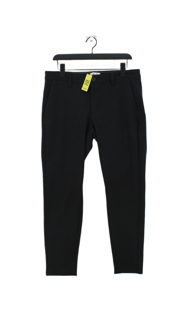 Only & Sons Women's Suit Trousers W 32 in Black Polyester with Viscose