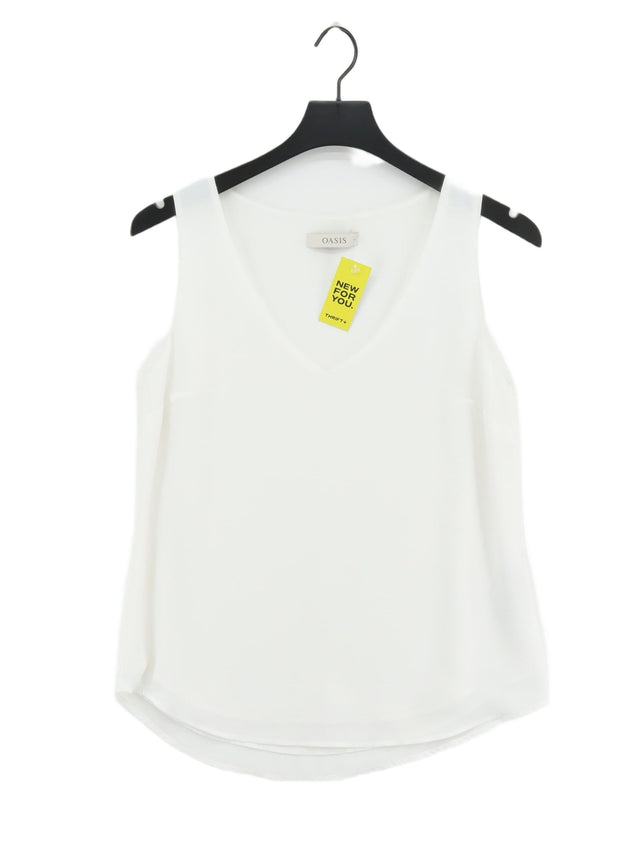 Oasis Women's T-Shirt UK 10 White 100% Polyester