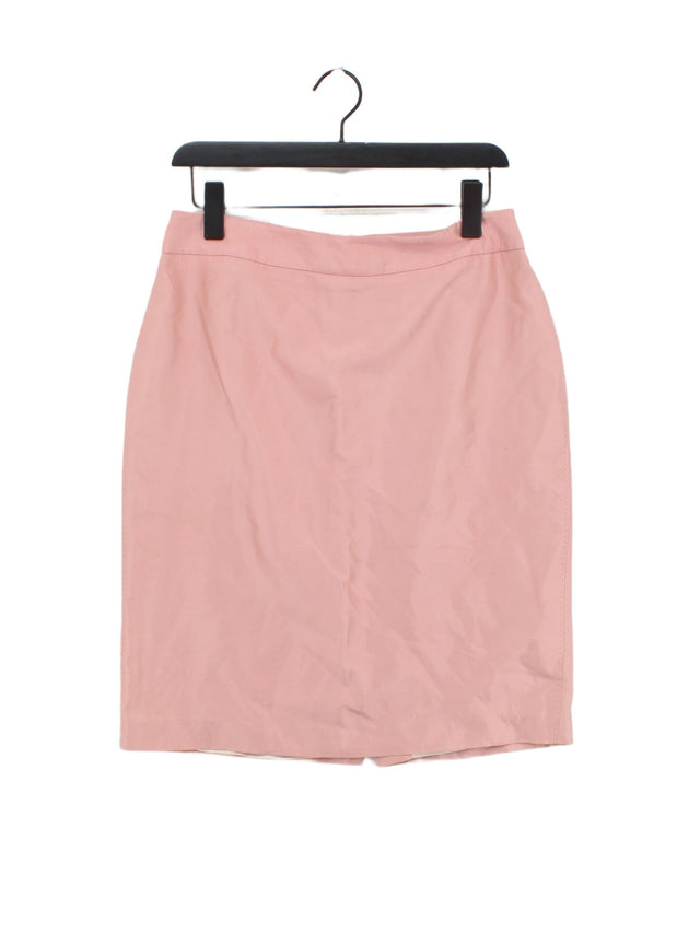 Karen Millen Women's Midi Skirt UK 12 Pink Viscose with Other
