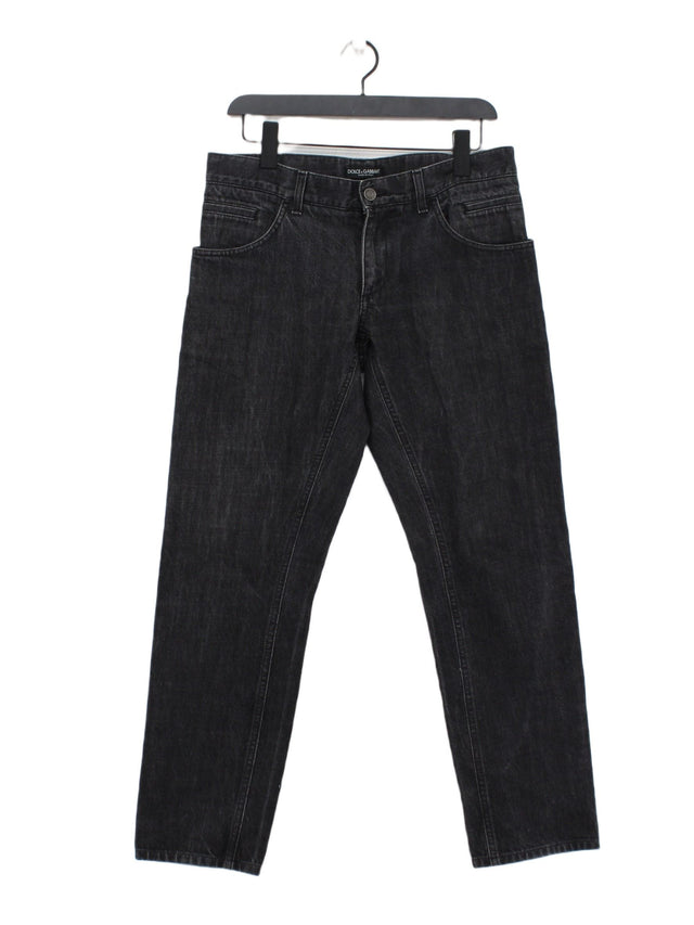 Dolce & Gabbana Men's Jeans M Black Cotton with Other