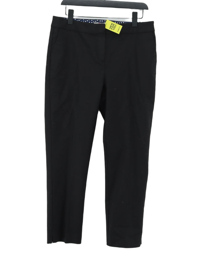Boden Women's Suit Trousers UK 14 Black Cotton with Elastane