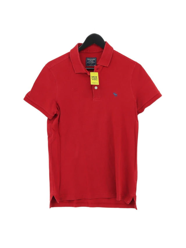 Abercrombie & Fitch Men's Polo S Red 100% Other