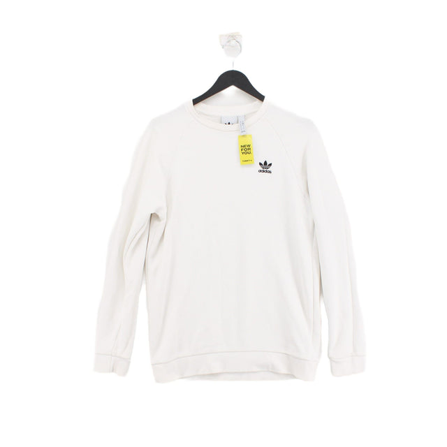 Adidas Men's Jumper S White 100% Cotton