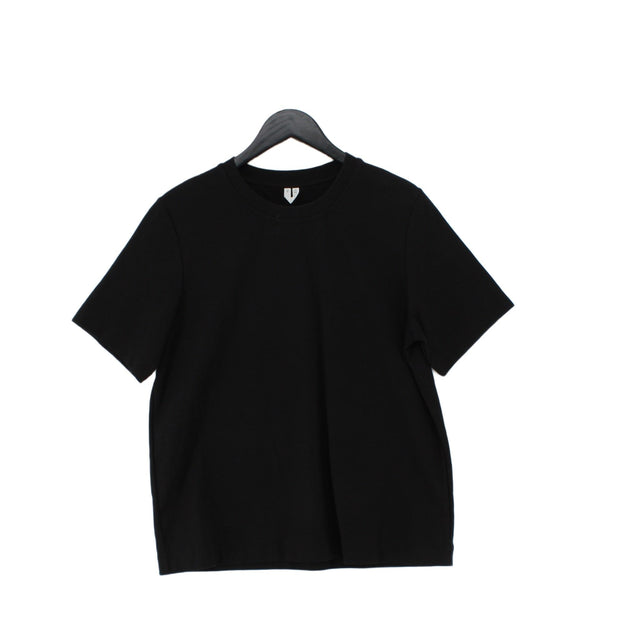 Arket Women's T-Shirt M Black Cotton with Elastane