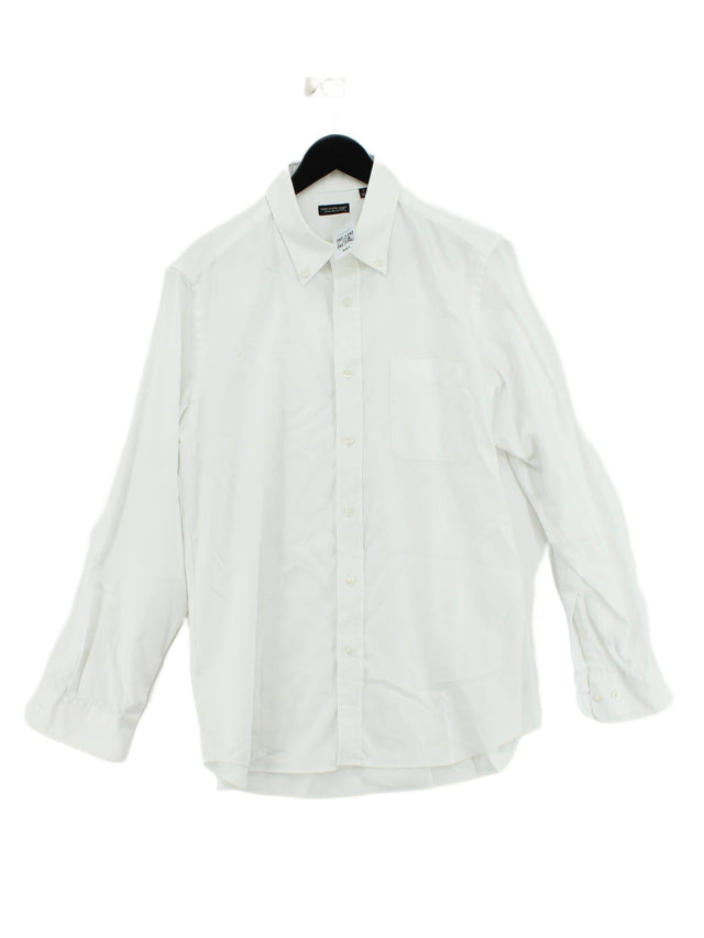 Uniqlo Men's Shirt L White 100% Cotton