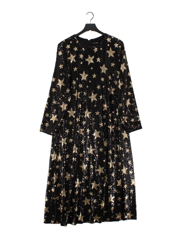 Sister Jane Women's Maxi Dress XL Black Polyester with Elastane