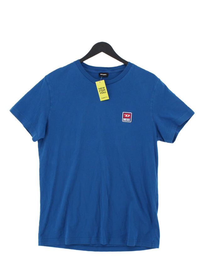 Diesel Men's T-Shirt M Blue 100% Other