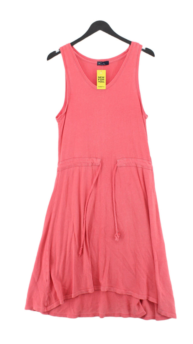 Gap Women's Midi Dress S Pink Cotton with Lyocell Modal