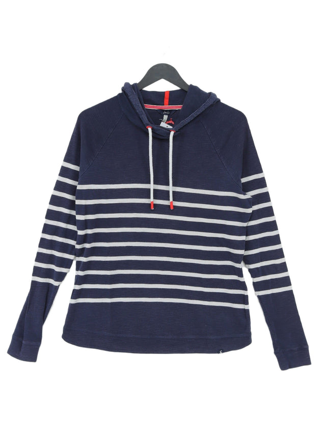 Joules Women's Hoodie UK 14 Blue 100% Cotton