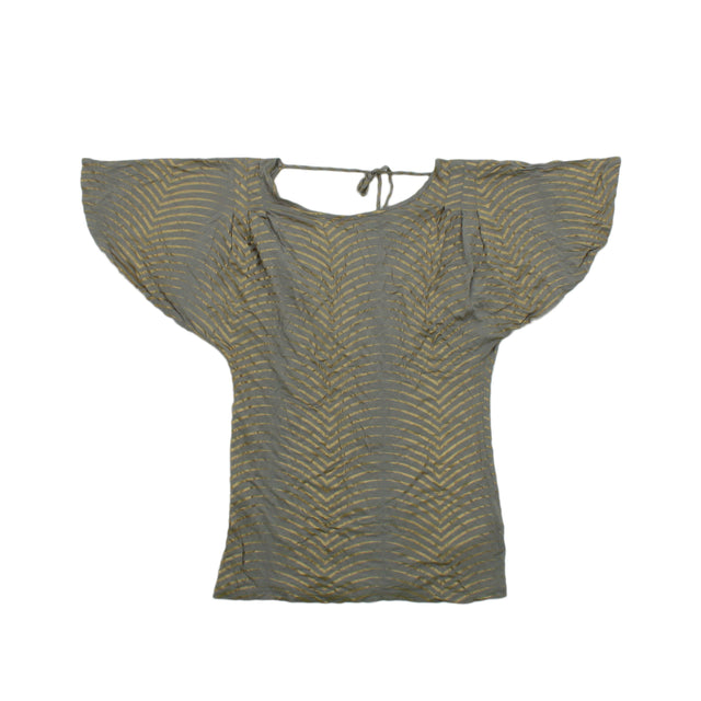 Warehouse Women's Top UK 12 Grey 100% Viscose