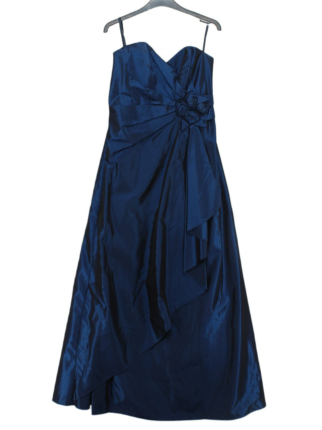 Debut Women's Maxi Dress UK 10 Blue Other with Nylon, Polyester