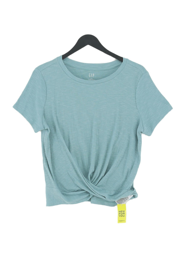 Gap Women's T-Shirt M Blue Cotton with Elastane, Polyester, Rayon