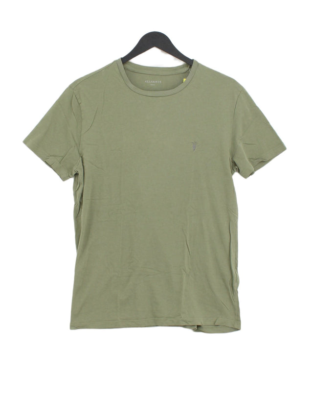 AllSaints Men's T-Shirt S Green 100% Cotton