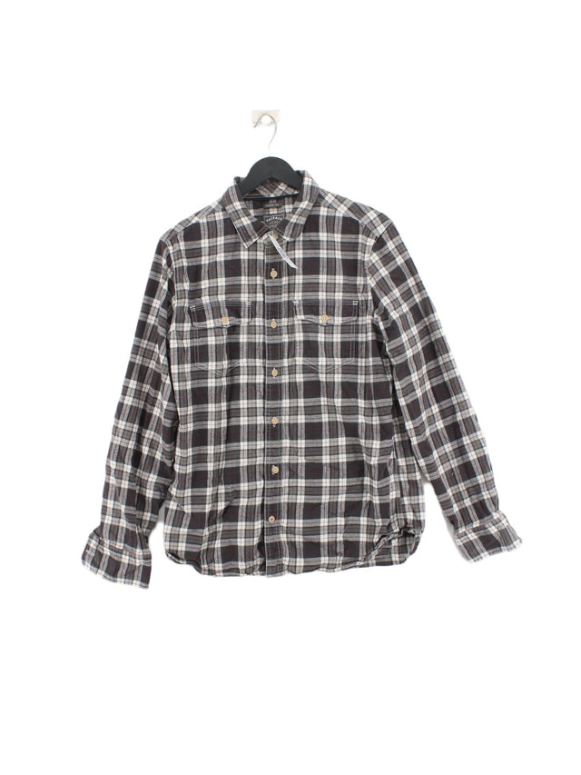 FatFace Men's Shirt M Grey 100% Cotton