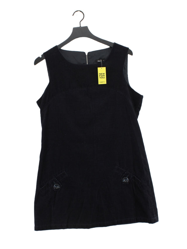 M&Co Women's Midi Dress UK 14 Black 100% Polyester