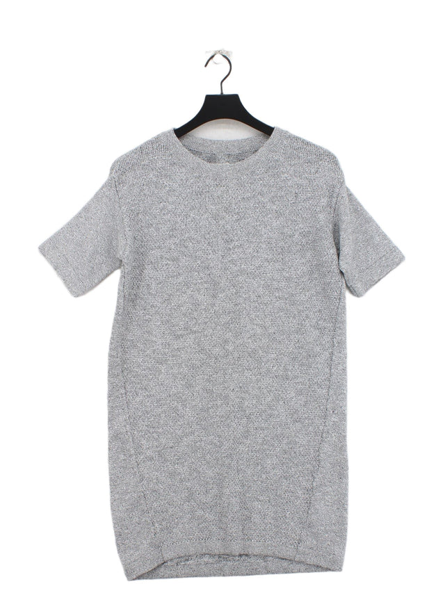 Toast Women's Midi Dress UK 8 Grey 100% Cotton