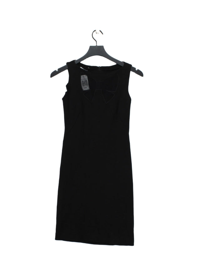 Moschino Women's Midi Dress UK 8 Black Rayon with Other, Polyamide
