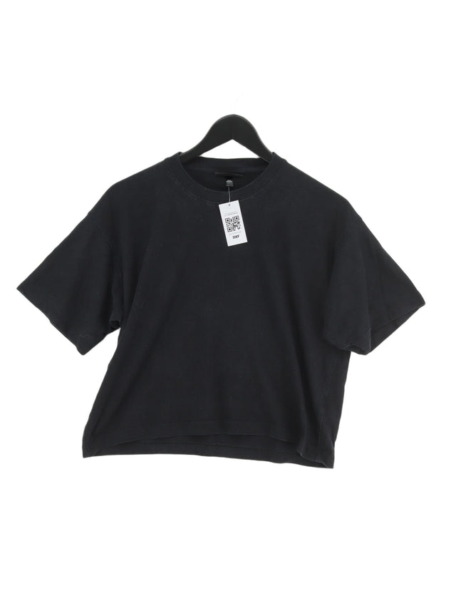 Topshop Women's T-Shirt XS Black 100% Cotton