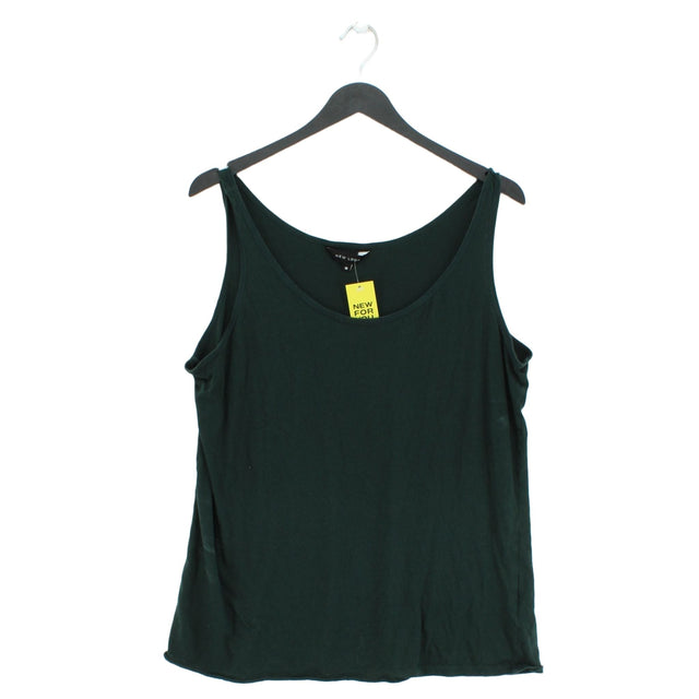 New Look Women's T-Shirt UK 18 Green 100% Cotton
