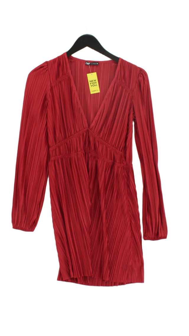 Zara Women's Midi Dress M Red 100% Other