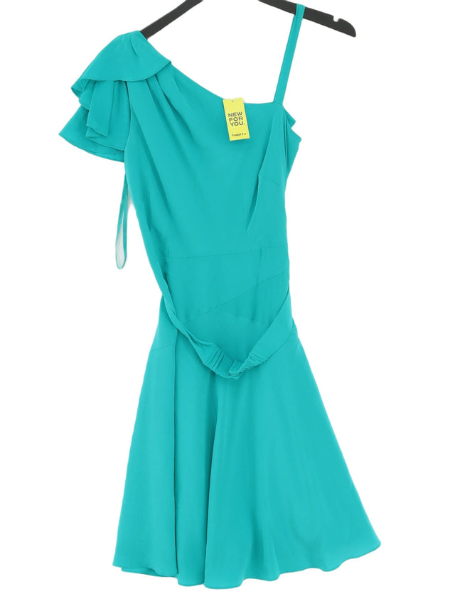 Coast Women's Midi Dress UK 8 Blue 100% Silk