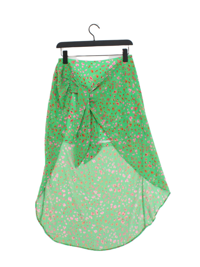 Never Fully Dressed Women's Midi Skirt UK 8 Green 100% Polyester