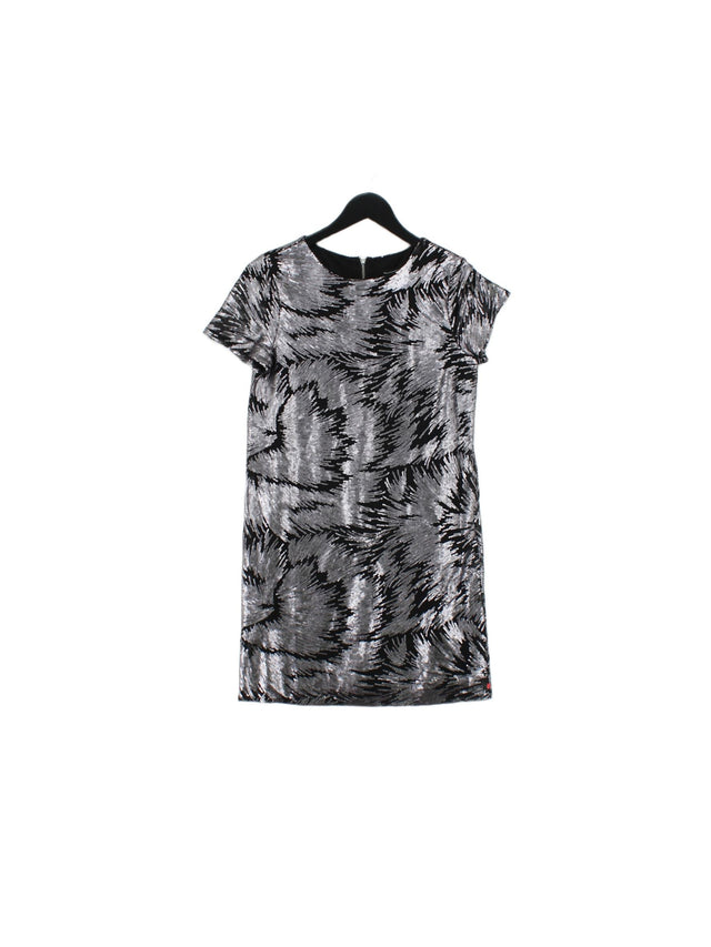Warehouse Women's Midi Dress UK 8 Black 100% Polyester