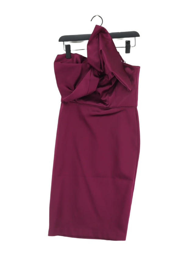 Oasis Women's Midi Dress UK 10 Purple Polyester with Elastane