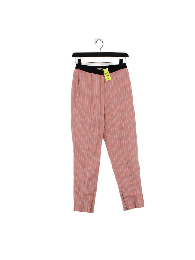Alysi Women's Suit Trousers UK 10 Pink 100% Cotton