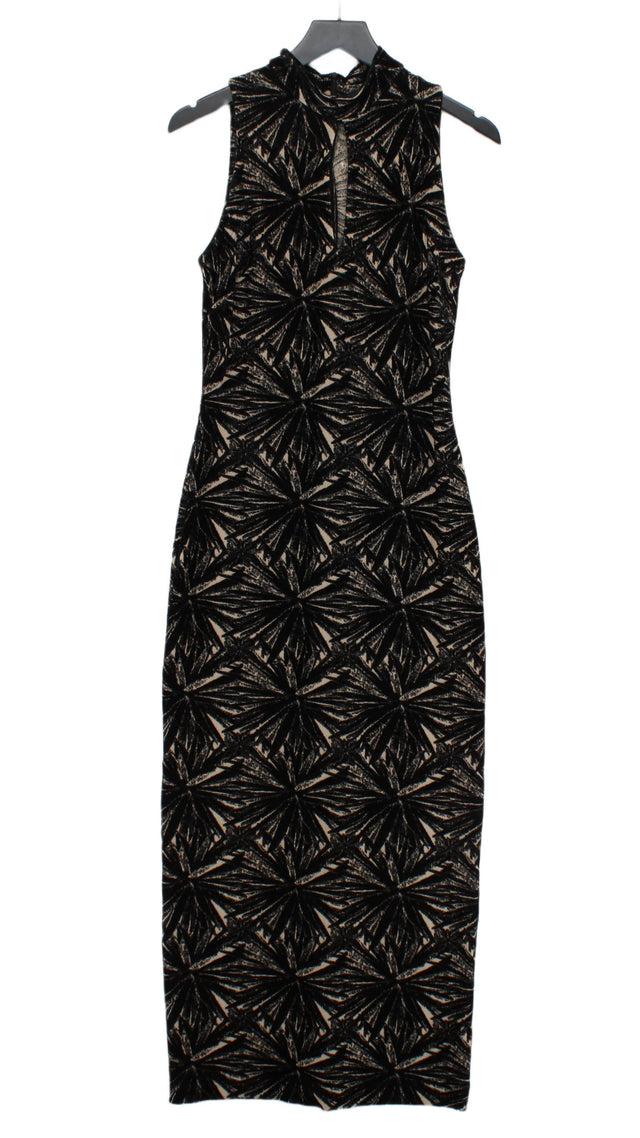 Paul Costelloe Women's Maxi Dress UK 12 Black Viscose with Elastane, Nylon