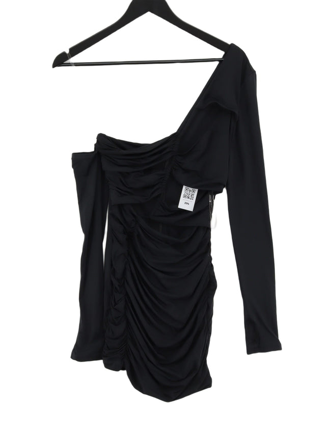 Mistress Rocks Women's Midi Dress M Black Polyamide with Elastane