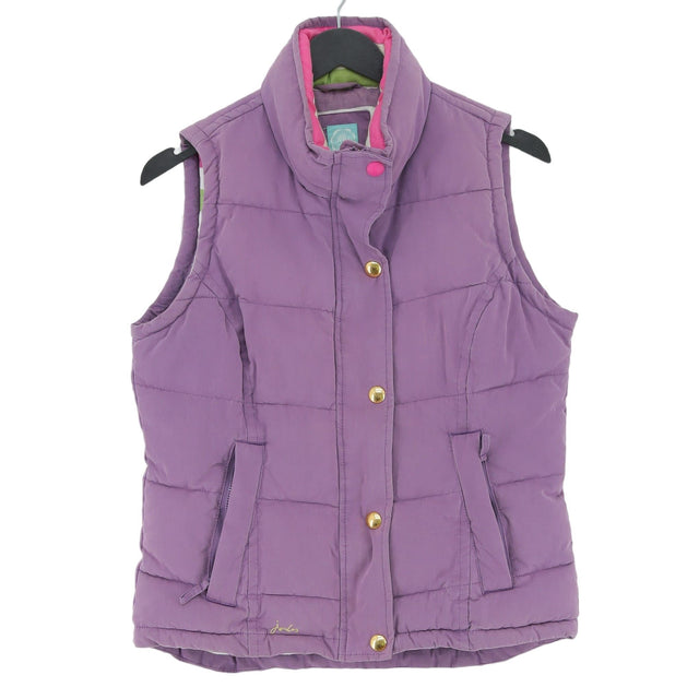 Joules Women's Coat UK 10 Purple Cotton with Polyester