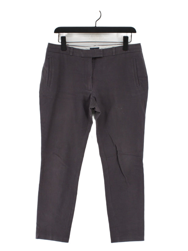 Jack Wills Women's Trousers UK 12 Grey Cotton with Elastane