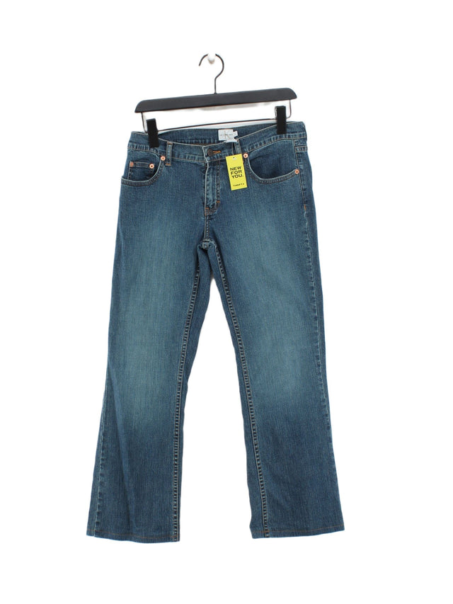 Calvin Klein Women's Jeans W 30 in Blue Cotton with Elastane