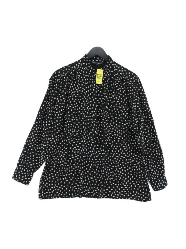 French Connection Women's Blouse UK 12 Black 100% Other