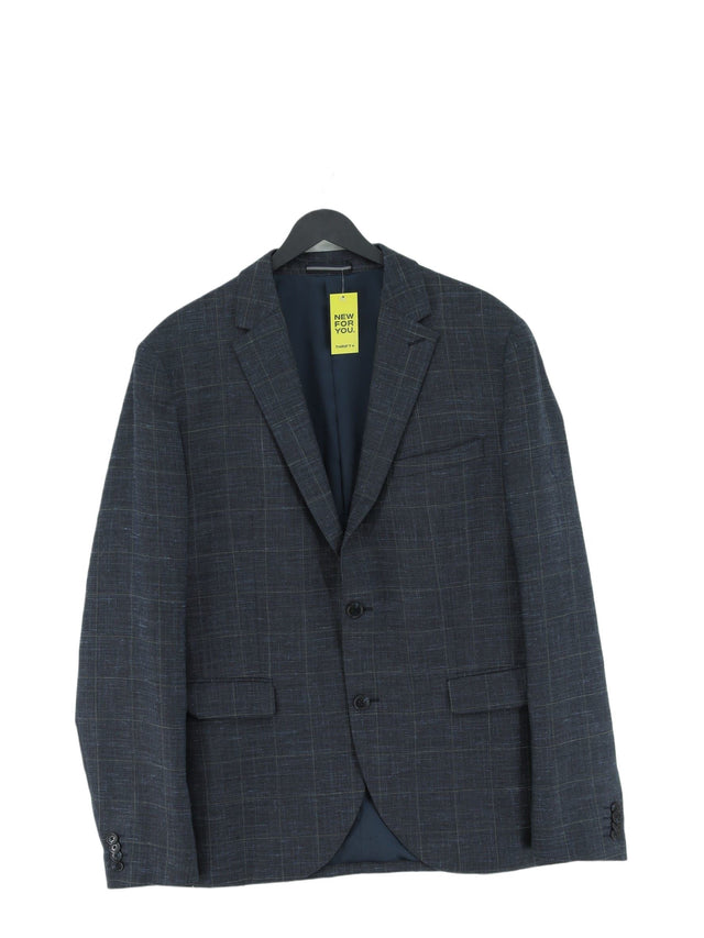 Matinique Men's Blazer Chest: 50 in Blue Polyester with Viscose