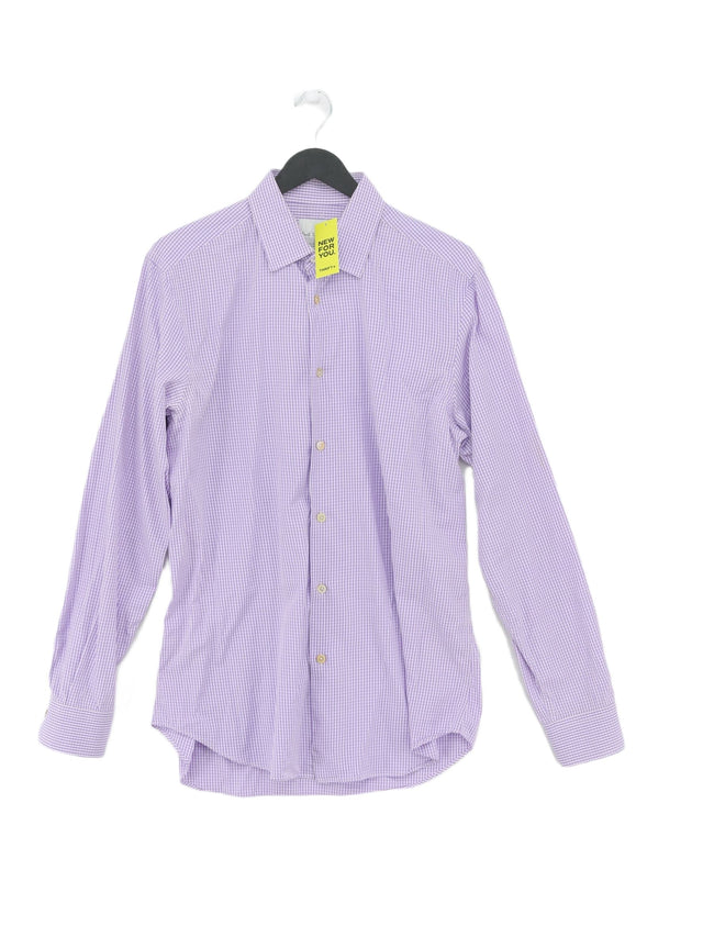 Paul Smith Men's Shirt L Purple 100% Cotton