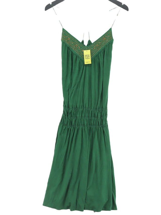 Ted Baker Women's Midi Dress UK 12 Green Viscose with Spandex