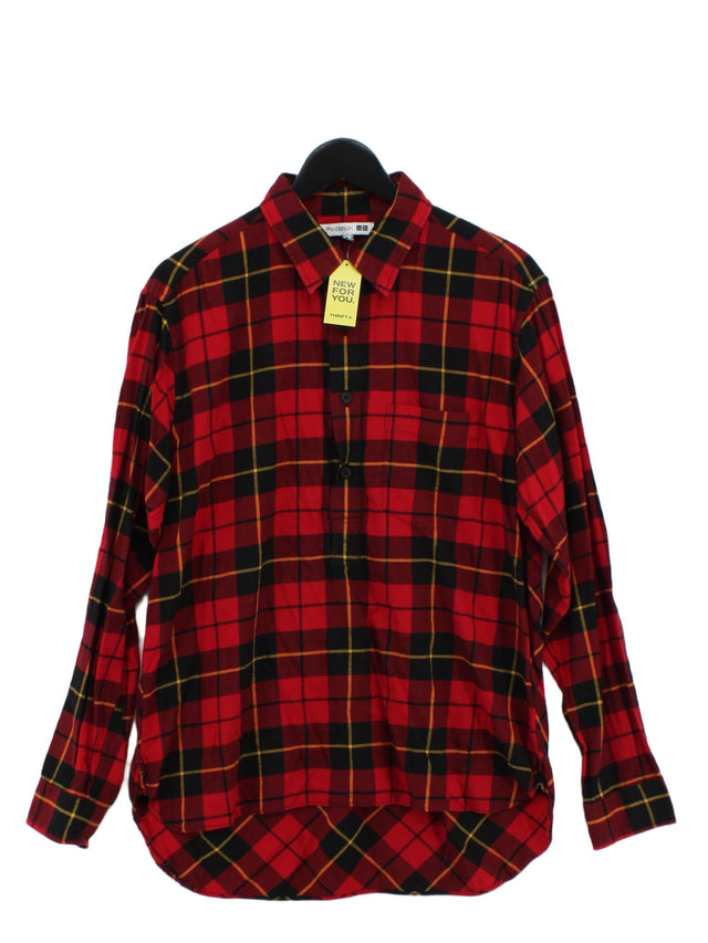 Jw Anderson X Uniqlo Women's Shirt M Red 100% Cotton