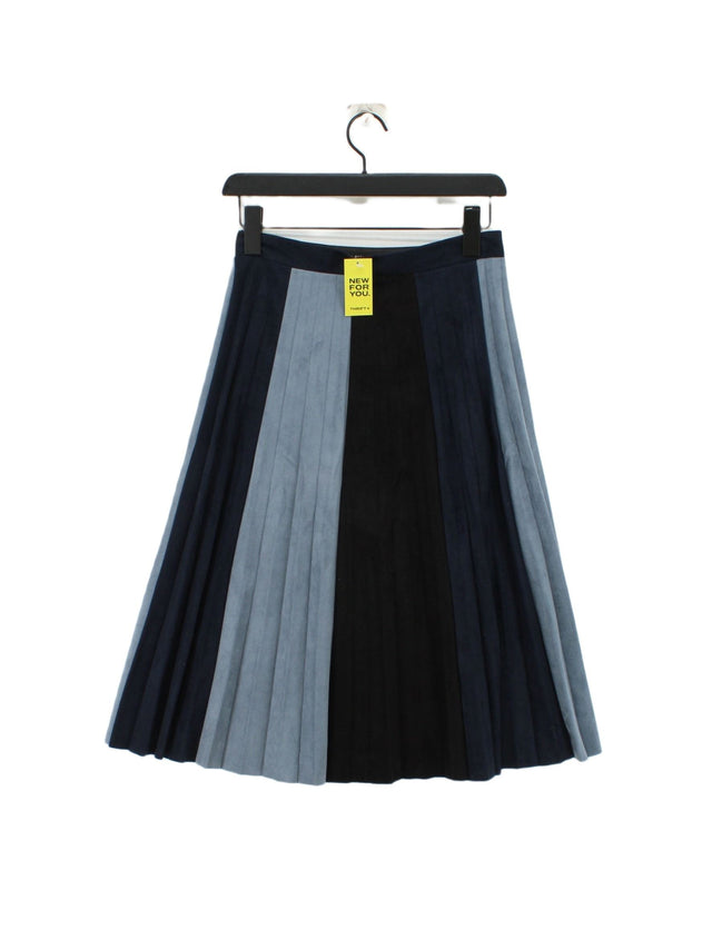 Zara Basic Women's Midi Skirt S Blue 100% Polyester