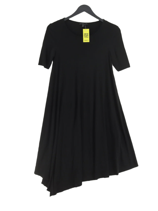 COS Women's Midi Dress XS Black Viscose with Polyester