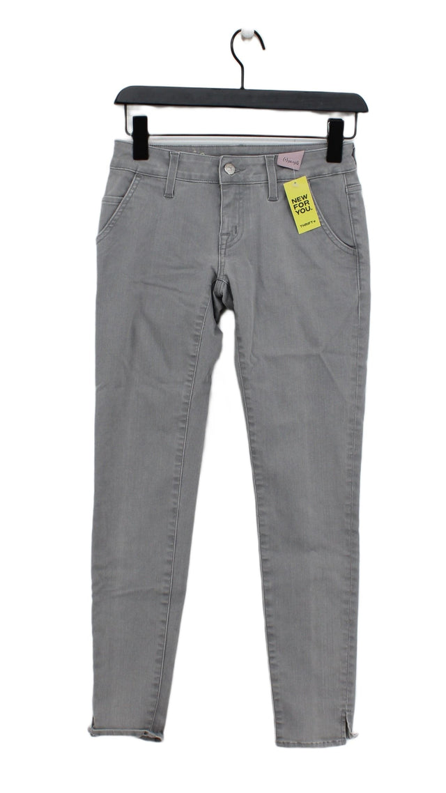 (+) People Women's Jeans W 27 in Grey Cotton with Elastane, Polyester