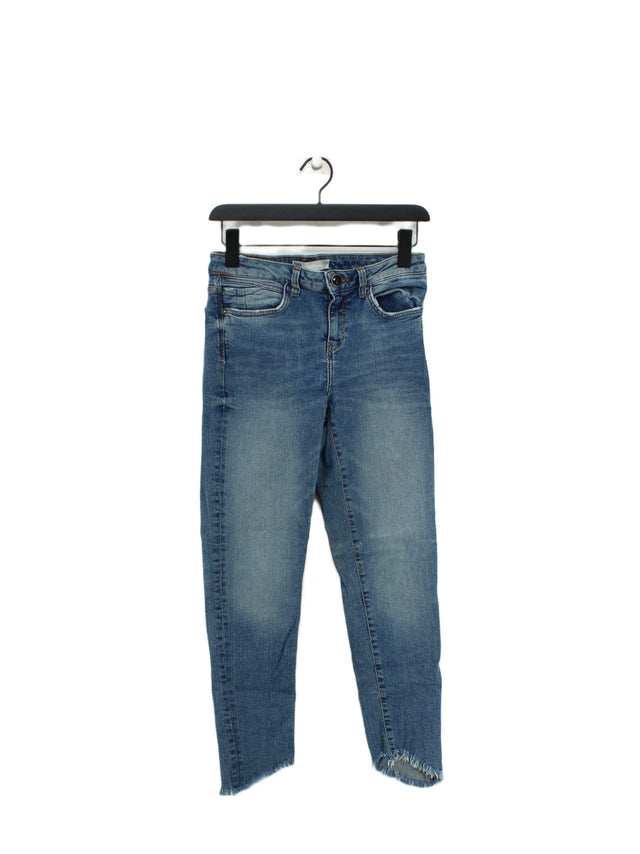 Zara Women's Jeans UK 8 Blue Cotton with Elastane