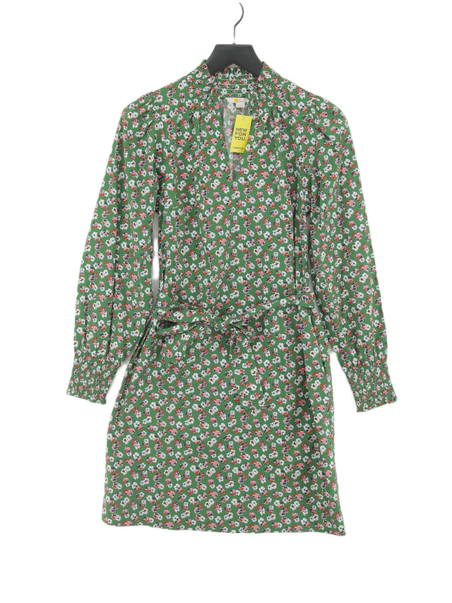 Boden Women's Midi Dress UK 6 Green Cotton with Elastane